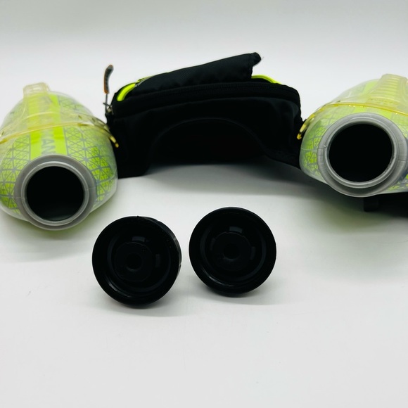 Nathan Black and Neon Yellow Hydration Belt with two 8oz bottles - Picture 10 of 14